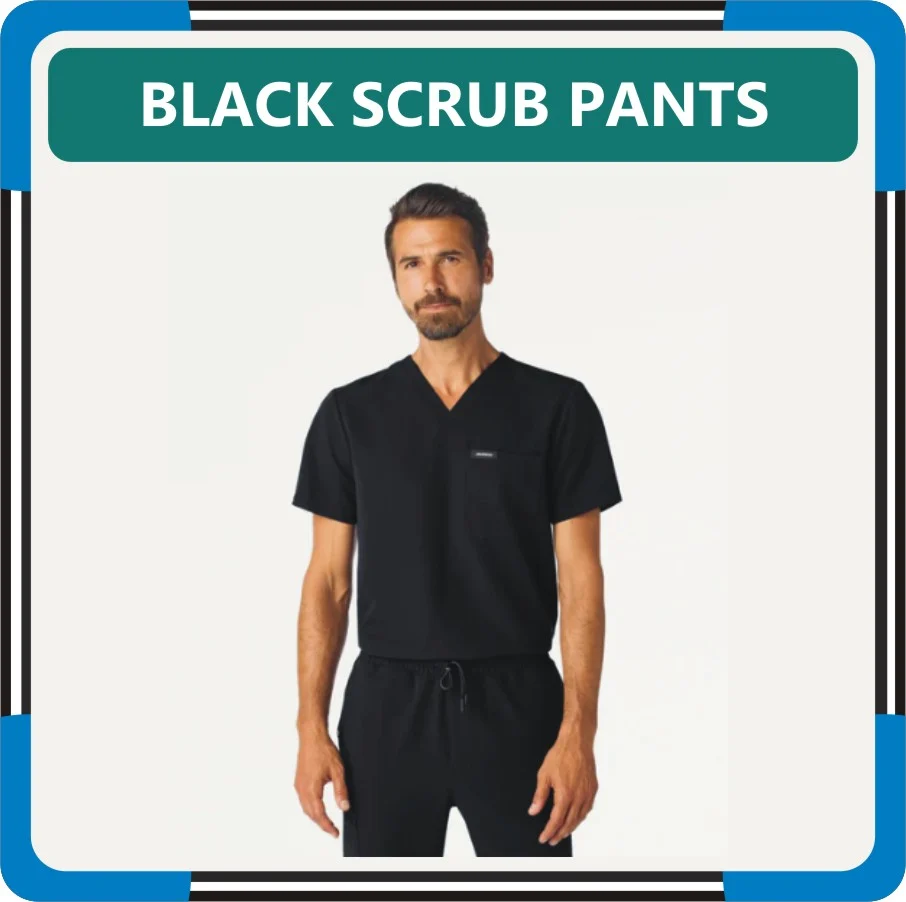 Black Scrub Pants For Men in United States