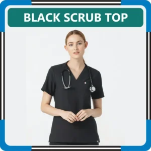 Black Scrub Top For Women in United States