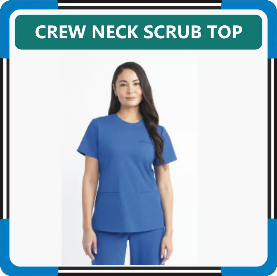 Crew Neck Scrub Top For Women in United States