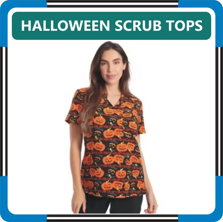 Halloween Scrub Tops For Women in United States