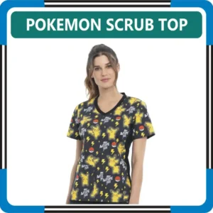 Pokemon Scrubs Top For Women in United States