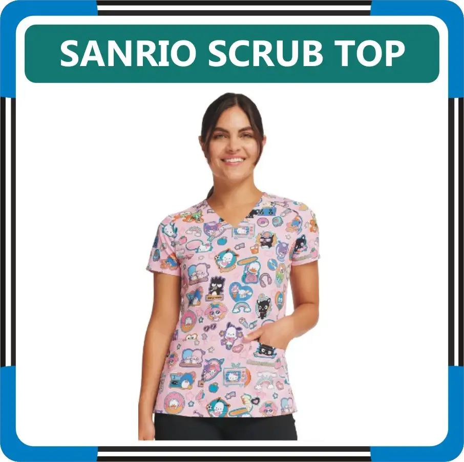 Sanrio Scrubs Top For Women in United States
