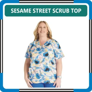 Sesame Street Scrubs Top For Women in United States