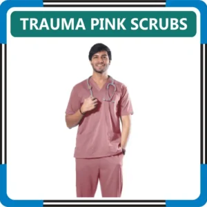 Shock Trauma Pink Scrubs For Men in United States