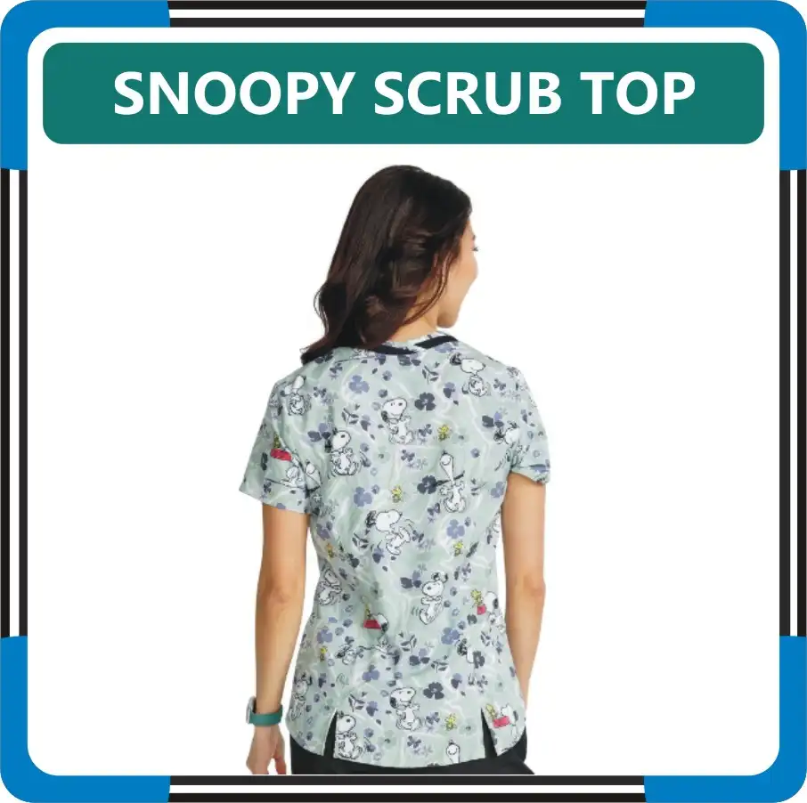 Snoopy Scrubs Top For Women in United States