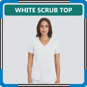 White Scrub Top For Women in United States